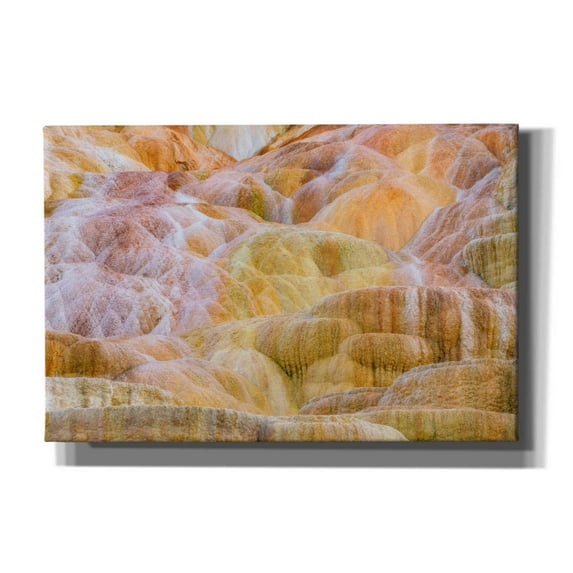Epic Graffiti 'Mammoth Palette - Yellowstone National Park' by Darren White, Giclee Canvas Wall Art, 60"x40"