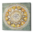 thumbnail image 1 of Epic Graffiti 'Mandala Delight Yellow Grey III' by Danhui Nai, Canvas Wall Art, 37"x37", 1 of 3