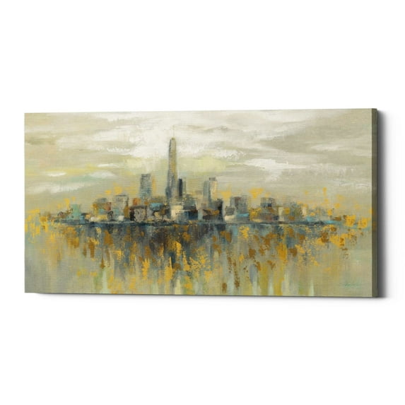 Epic Graffiti "Manhattan Fog" by Silvia Vassileva, Giclee Canvas Wall Art, 12"x24" 12" x 24"