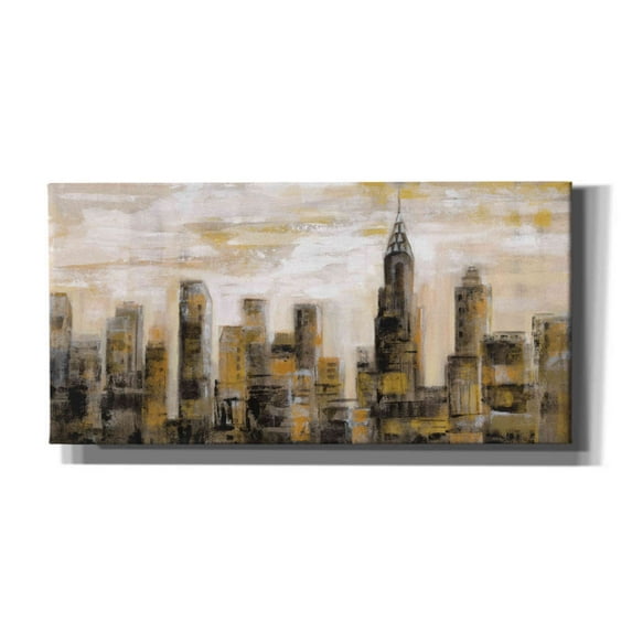 Epic Graffiti 'Manhattan Skyline' by Silvia Vassileva, Canvas Wall Art, 60"x30"