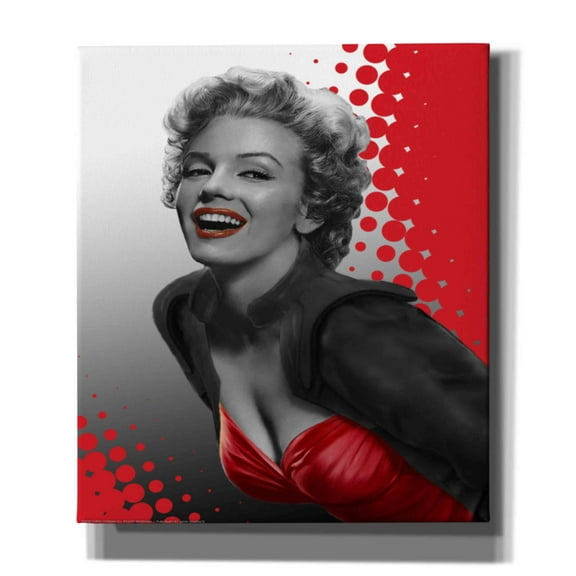 Epic Graffiti 'Marilyn Red Dots' by Chris Consani, Canvas Wall Art, 26"x30"
