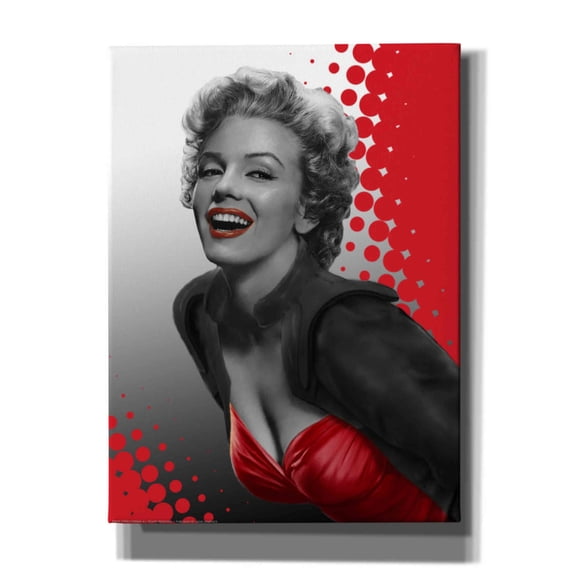 Epic Graffiti 'Marilyn Red Dots' by Chris Consani, Canvas Wall Art, 40"x54"