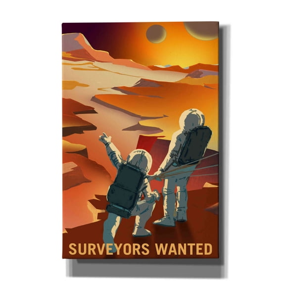 Epic Graffiti "Mars Explorer Series: Surveyors Wanted" Giclee Canvas Wall Art, 12" x 18" 12" x 18"