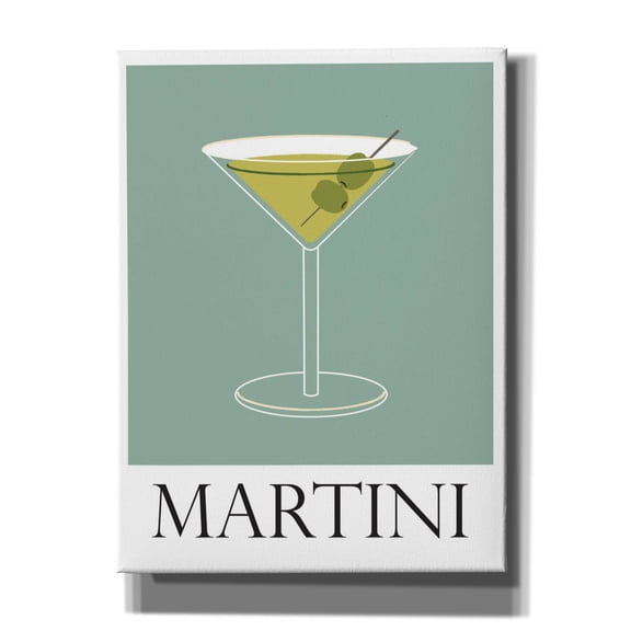 Epic Graffiti 'Martini'  by Arctic Frame Canvas Wall Art, 12" x 16"