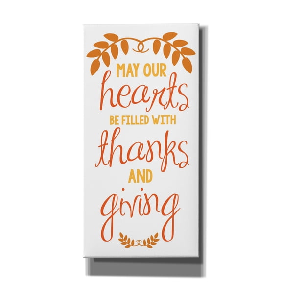 Epic Graffiti 'May Our Hearts Be Filled' by Erin Clark Canvas Wall Art, 12" x 24"