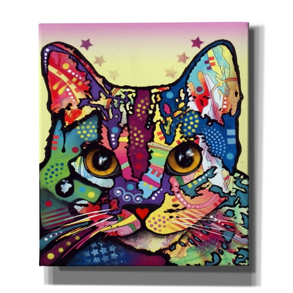 Epic Graffiti 'Maya Cat' by Dean Russo, Giclee Canvas Wall Art, 26"x30"