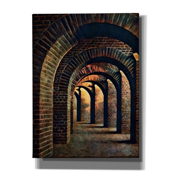 Epic Graffiti 'Medieval Vaulted Cellar 1' by Ashley Aldridge Giclee Canvas Wall Art, 40"x54"