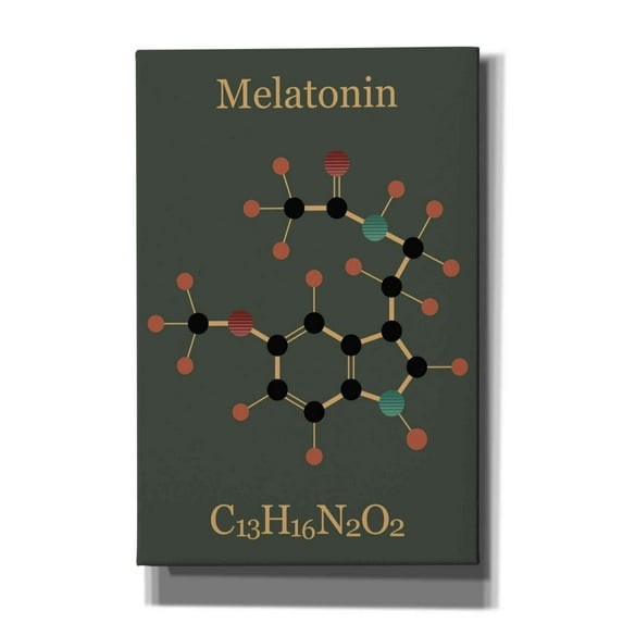Epic Graffiti 'Melatonin Molecule III' by Epic Portfolio, Giclee Canvas Wall Art, 40"x60"