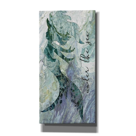 Epic Graffiti 'Mermaid Under the Sea' by Cindy Jacobs, Canvas Wall Art, 20"x40"