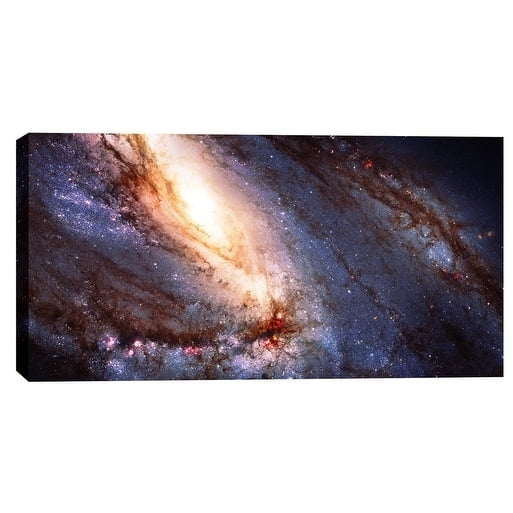 Epic Graffiti "Messier 66" Hubble Space Telescope Giclee Canvas Wall Art 20" x 40"