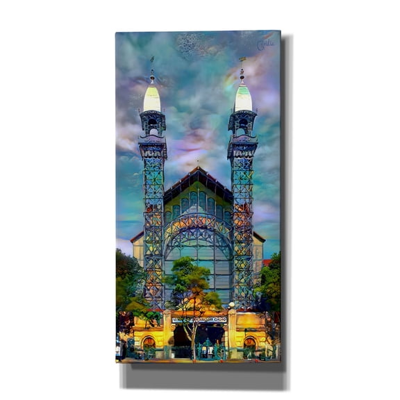 Epic Graffiti 'Mexico City Chopo Museum Front' by Pedro Gavidia, Canvas Wall Art, 30"x60"