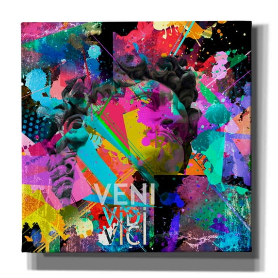 Epic Graffiti 'Michelangelo's David Color' Canvas Wall Art, 37"x37"