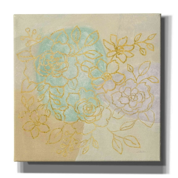 Epic Graffiti 'Mid Mod Sophisticated Floral I' by Silvia Vassileva, Canvas Wall Art, 18"x18"