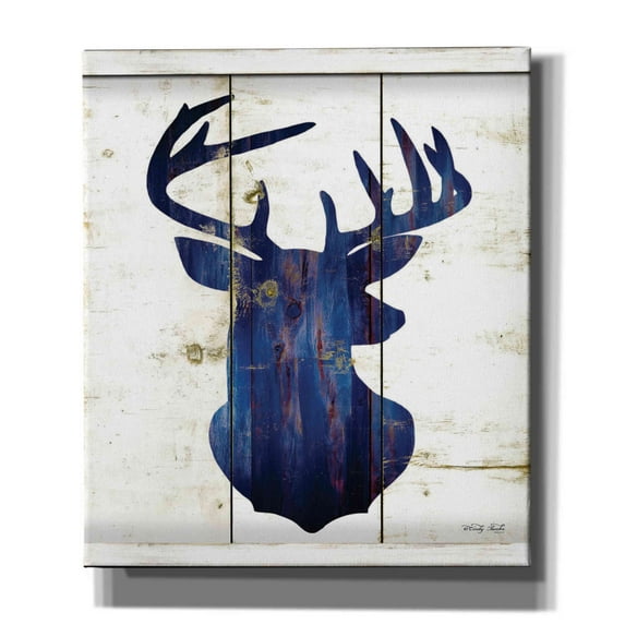 Epic Graffiti 'Midnight Blue Deer III' by Cindy Jacobs, Canvas Wall Art, 26"x30"
