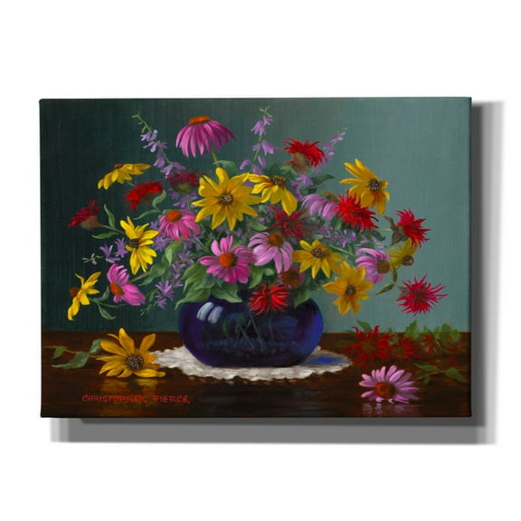 Epic Graffiti 'Midsommer Blossoms' by Christopher Pierce, Canvas Wall Art, 54"x40"