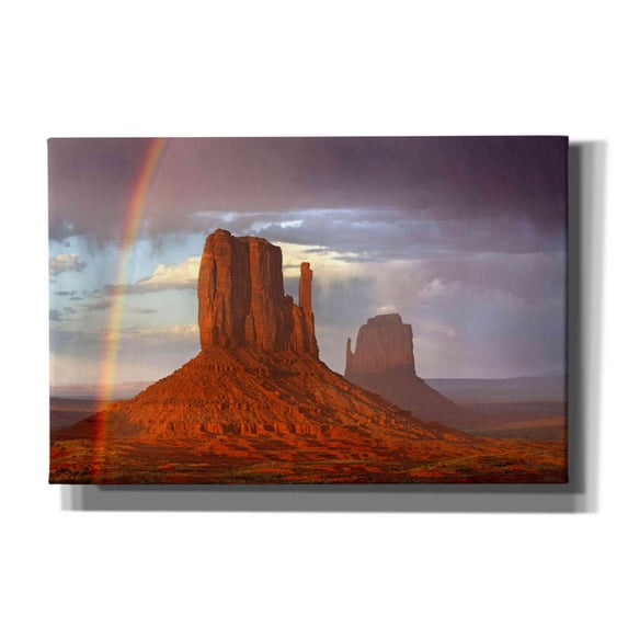 Epic Graffiti 'Mittens Rainbow' by Mike Jones, Giclee Canvas Wall Art, 60"x40"