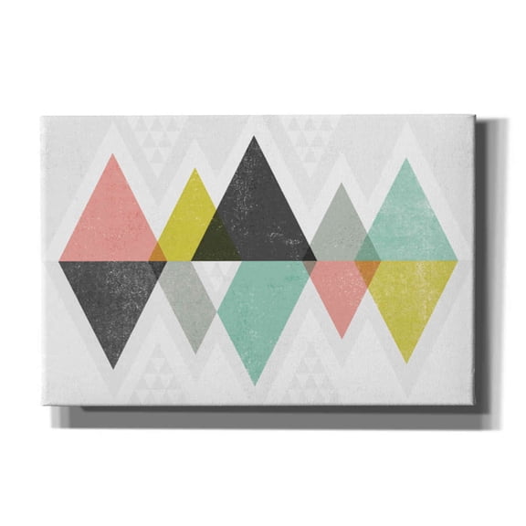 Epic Graffiti 'Mod Triangles II' by Michael Mullan, Canvas Wall Art, 26"x18"