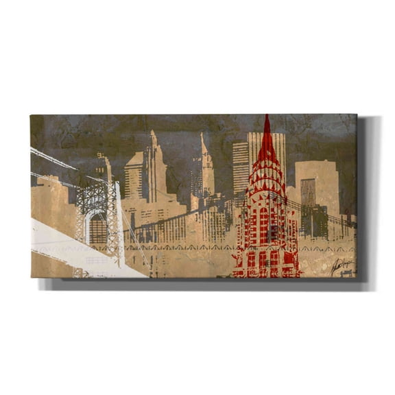 Epic Graffiti 'Modern Metropolis I' by Ethan Harper Canvas Wall Art, 24"x12"
