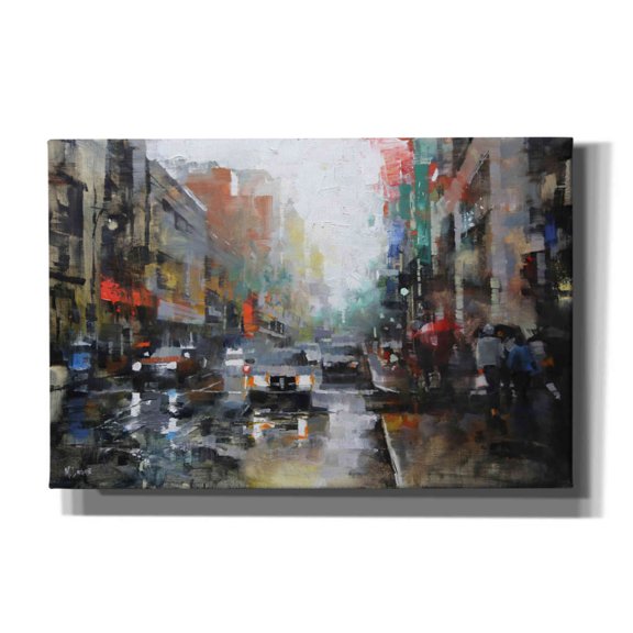 Epic Graffiti 'Montreal Rain' by Mark Lague, Canvas Wall Art, 60"x40"