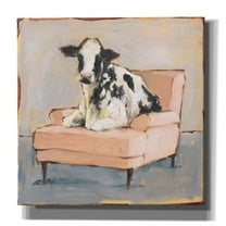 Epic Graffiti 'Moo-ving In II' by Ethan Harper, Canvas Wall Art, 18"x18"