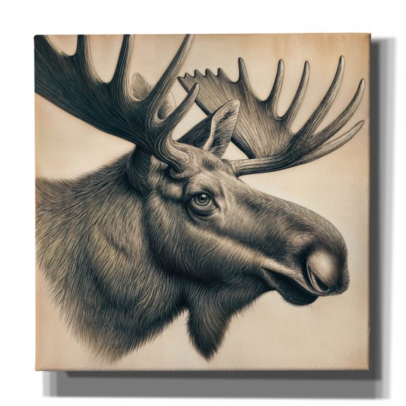 Epic Graffiti 'Moose Head' by Rey Klimt Canvas Wall Art, 26" x 26"