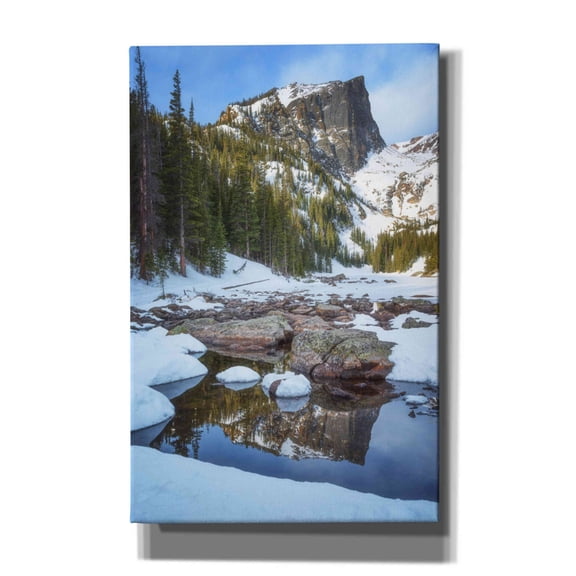 Epic Graffiti 'Morning Dreams - Rocky Mountain National Park' by Darren White, Giclee Canvas Wall Art, 26"x40"