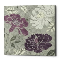 Epic Graffiti  'Morning Tones Purple I' by Daphne Brissonnet, Giclee Canvas Wall Art, 12"x12" 12" x 12"