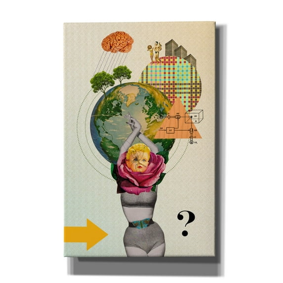 Epic Graffiti 'Mother Nature' by Elo Marc, Canvas Wall Art, 26"x40"