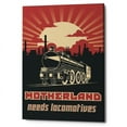 thumbnail image 1 of Epic Graffiti  'Motherland Needs Locomotives' Giclee Canvas Wall Art - Red 18" x 26", 1 of 2