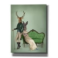 thumbnail image 1 of Epic Graffiti 'Mr Deer and Mrs Rabbit' by Fab Funky Canvas Wall Art, 26"x34", 1 of 3