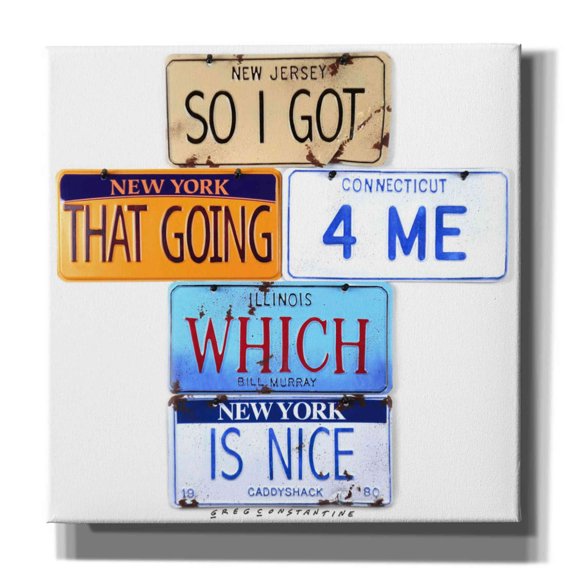 Epic Graffiti 'Murray Going 4 Me' by Gregory Constantine, Giclee Canvas Wall Art, 26"x26"