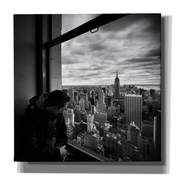 Epic Graffiti 'NYC Manhattan View' by Nina Papiorek, Canvas Wall Art, 18"x18"