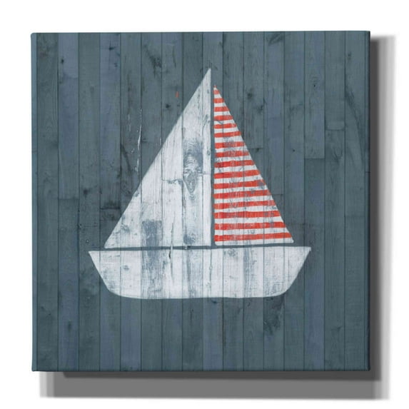 Epic Graffiti 'Nautical Plank I' by Grace Popp, Canvas Wall Art, 12"x12"