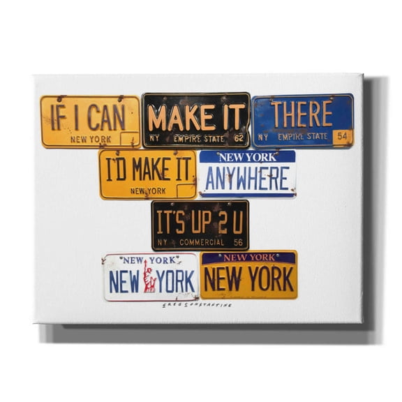 Epic Graffiti 'New York NY' by Gregory Constantine, Giclee Canvas Wall Art, 16"x12"