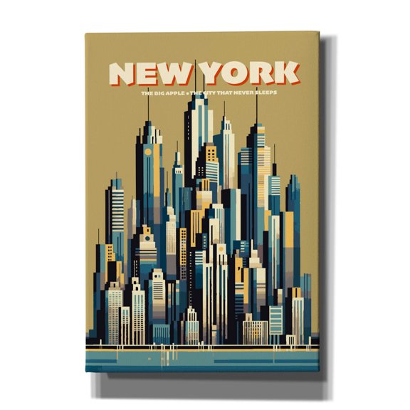 Epic Graffiti 'New York Skyline' by Andreas Magnusson Canvas Wall Art, 18" x 26"