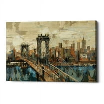 Epic Graffiti  "New York View" by Silvia Vassileva, Giclee Canvas Wall Art, 18"x26" 18" x 26"