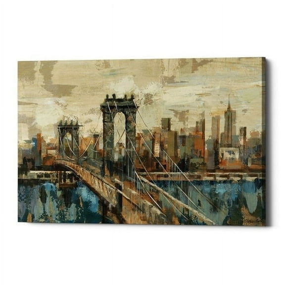 Epic Graffiti  "New York View" by Silvia Vassileva, Giclee Canvas Wall Art, 18"x26" 18" x 26"