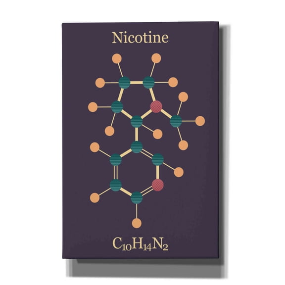 Epic Graffiti 'Nicotine Molecule' by Epic Portfolio, Giclee Canvas Wall Art, 12"x18"