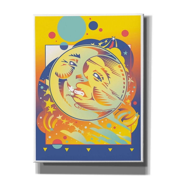 Epic Graffiti 'Night And Day' by David Chestnutt, Giclee Canvas Wall Art, 12"x16"