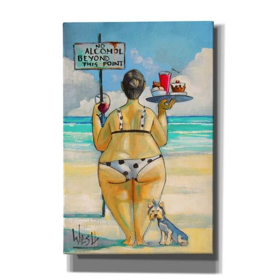 Epic Graffiti 'No Alcohol Beyond This Point' by Ronald West Canvas Wall Art, 26" x 40"