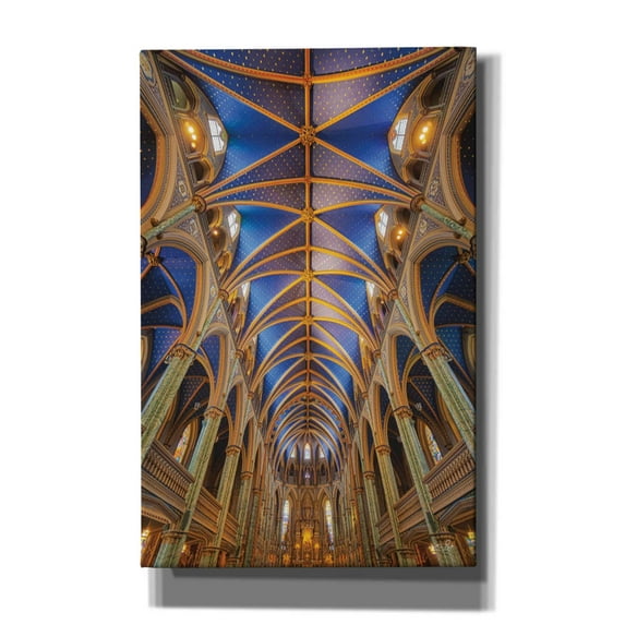 Epic Graffiti 'Notre-Dame Cathedral Basilica' by Martin Podt, Canvas Wall Art, 26"x40"