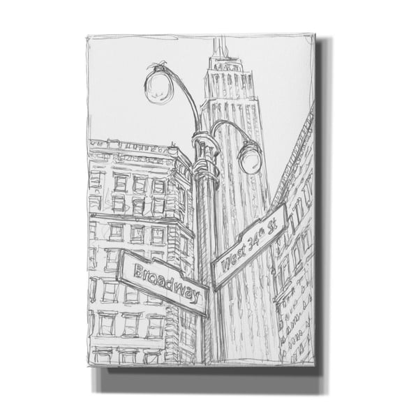 Epic Graffiti 'Ny Intersection 2' by Ethan Harper Canvas Wall Art, 18" x 26"