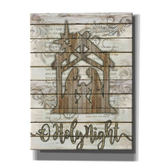 Epic Graffiti 'O Holy Night Manger' by Cindy Jacobs, Canvas Wall Art, 12"x16"