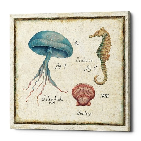 Epic Graffiti 'Oceanography III' Canvas Wall Art, 12"x12" 37" x 37"