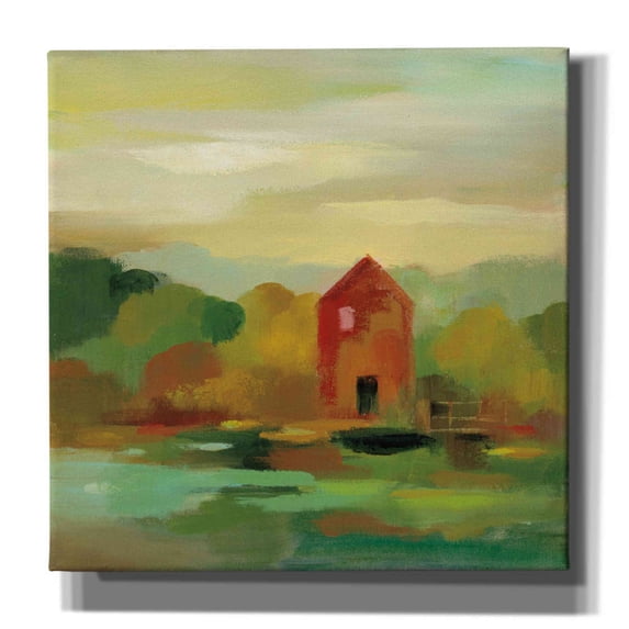 Epic Graffiti 'October Farm II' by Silvia Vassileva, Canvas Wall Art, 18"x18"