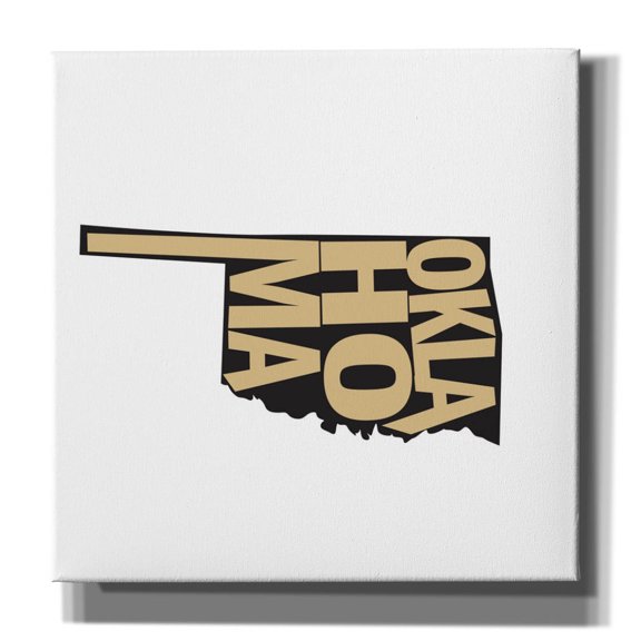Epic Graffiti 'Oklahoma 2' by Art Licensing Studio Canvas Wall Art, 12" x 12"