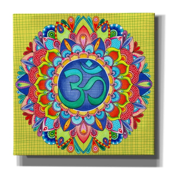 Epic Graffiti 'Om Mandala' by Hello Angel Canvas Wall Art, 37" x 37"