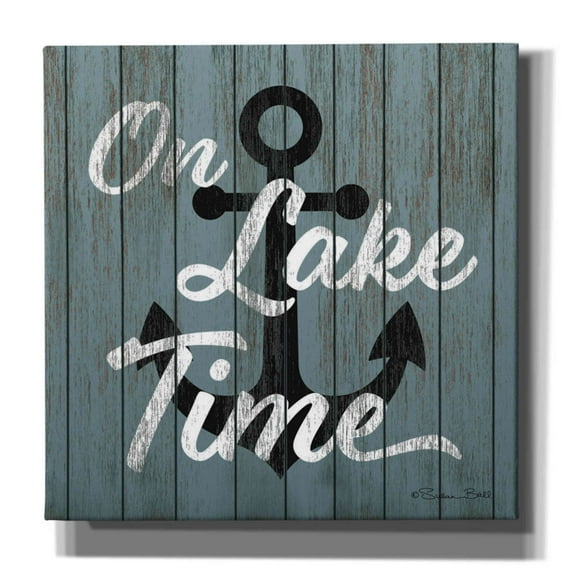 Epic Graffiti 'On Lake Time' by Susan Ball, Canvas Wall Art, 18"x18"