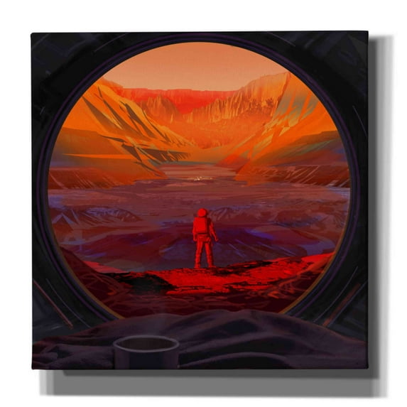 Epic Graffiti 'On Mars,' Canvas Wall Art, 37"x37"