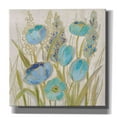 thumbnail image 1 of Epic Graffiti 'Opalescent Floral II Blue' by Silvia Vassileva, Canvas Wall Art, 12"x12", 1 of 8